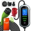 Qoltec Ładowarka do samochodu elektrycznego EV i hybryd | 7kW | 230V |  CEE 32A | Wi-Fi | TUYA | LCD | 5m